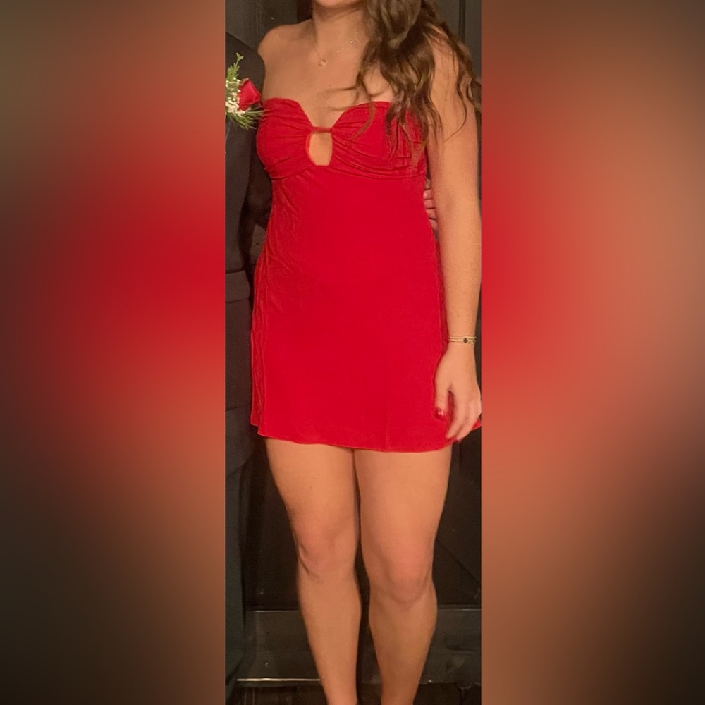 Vibrant Red Mini Dress